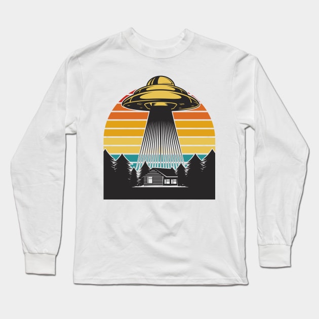 Ufo Long Sleeve T-Shirt by Design Anbay